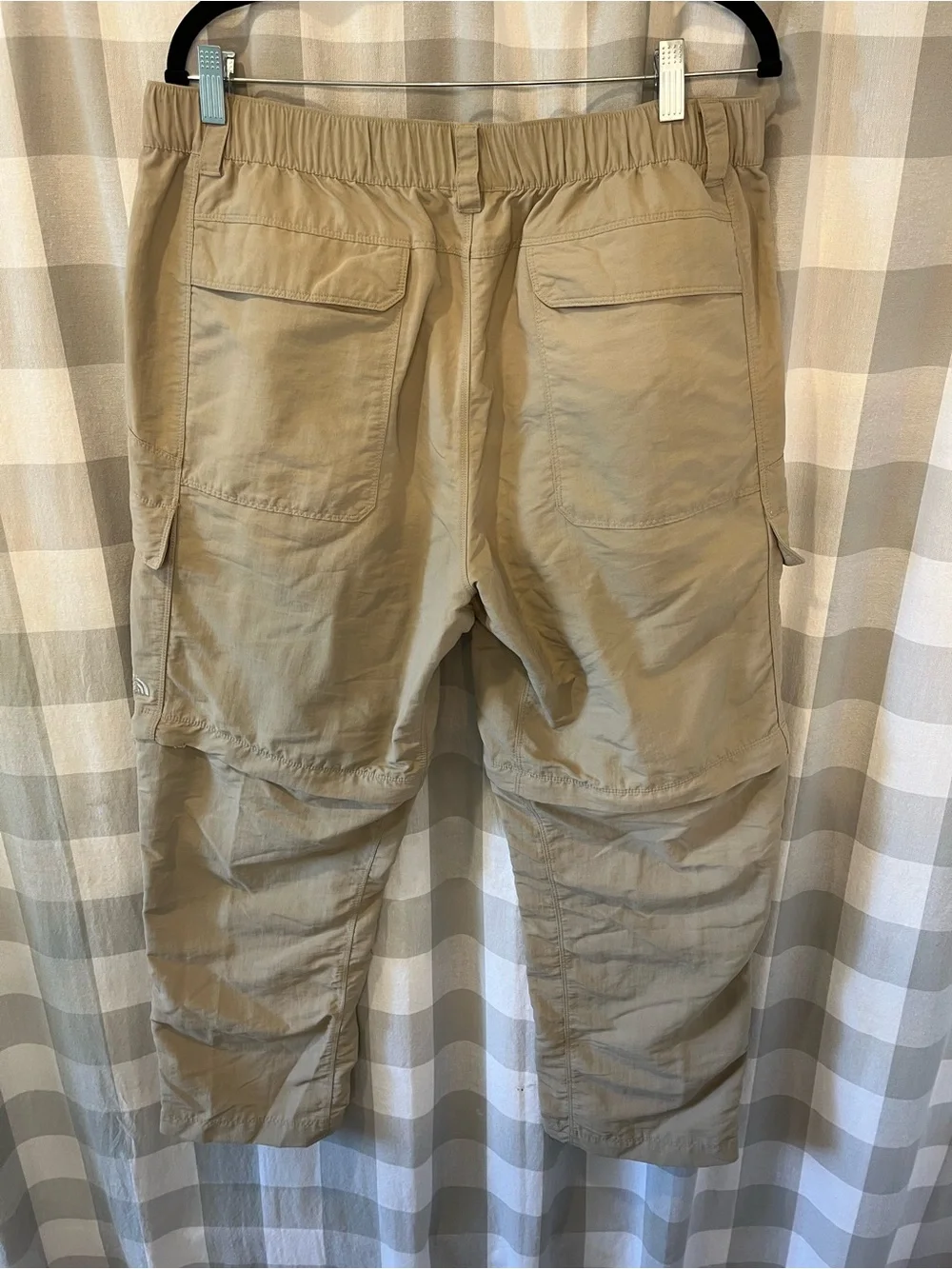 The North Face Khaki Cargo Pants with Utility Pockets and zip off shorts
